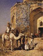 Edwin Lord Weeks The Old Blue-Tiled Mosque, Outside of Delhi, India painting